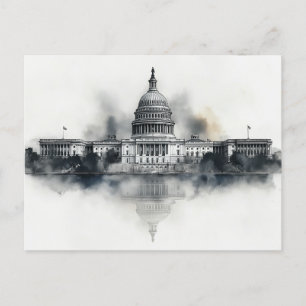 US Capitol Washington DC Briefkaart zwart-wit