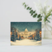 US Capitol Washington DC Vrolijk kerstfeest Feestdagenkaart (Staand voorkant)