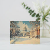 US Capitol Washington DC Vrolijk kerstfeest Feestdagenkaart (Staand voorkant)