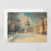 US Capitol Washington DC Vrolijk kerstfeest Feestdagenkaart (Voorkant / Achterkant)