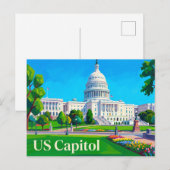 US Capitool District of Columbia Briefkaart (Voorkant / Achterkant)