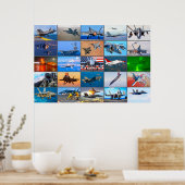 US CARRIER JET AVIATION "MONTAGE" POSTER (Keuken)