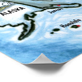 US Cartoon Map HUGE Poster (Hoek)