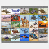 US CAVALRY AVIATION "MONTAGE" FLEECE DEKEN (Voorkant (Horizontaal))