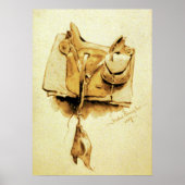 US Cavalry Saddle 1869 Poster (Voorkant)