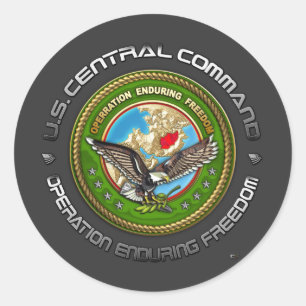 US Central Command (OEF-A) Ronde Sticker