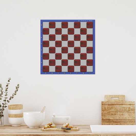 US Chess Board Poster (Keuken)