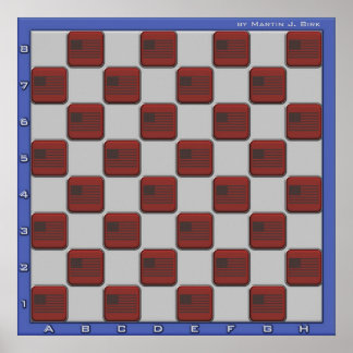 US Chess Board Poster