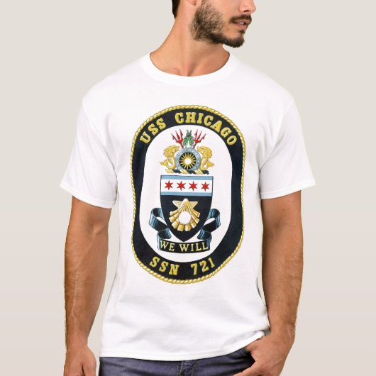 US Chicago Coat of Arms-t-shirt T-shirt (Voorkant)