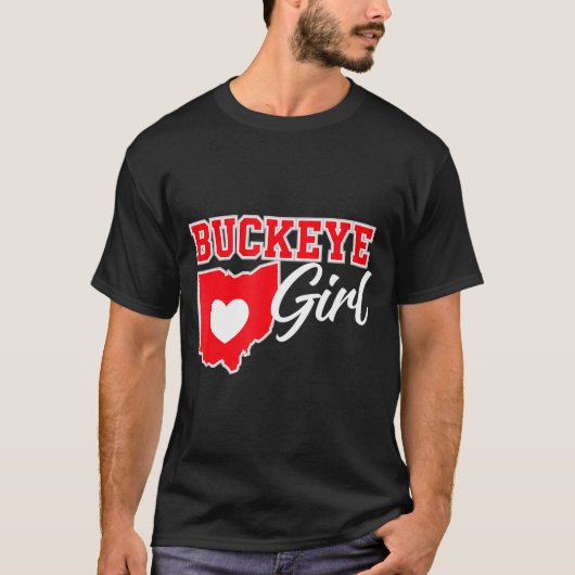 Us Cities Buckeye Girl Ohio Home Heart State  T-shirt (Voorkant)