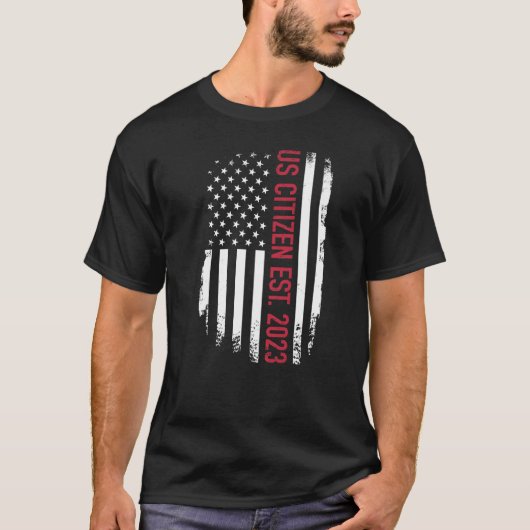 US Citizen 2023 proud immigrant citizenship americ T-shirt (Voorkant)