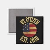 Us Citizenship 2019 Gif American Flag Usa  Magneet (Voorkant / Achterkant)