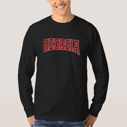 US City Georgia Throwback American Hex Pattern Des T-shirt (Voorkant)