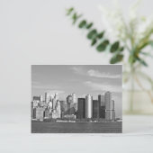 US Cityscape: New York Skyline #2 [Grayscale] Briefkaart (Staand voorkant)