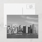US Cityscape: New York Skyline #2 [Grayscale] Briefkaart (Voorkant / Achterkant)