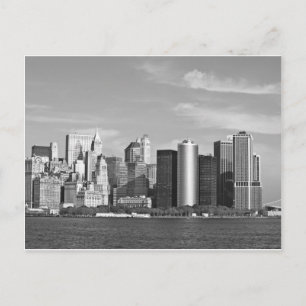 US Cityscape: New York Skyline #2 [Grayscale] Briefkaart