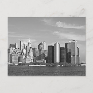 US Cityscape: New York Skyline #2 [Grayscale] Briefkaart