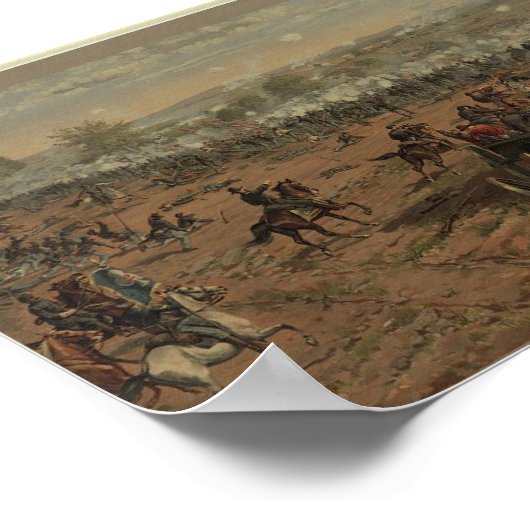 US Civil: Slag bij Gettysburg Poster (Hoek)