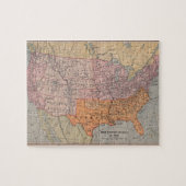  US Civil War Era Map 1861 Legpuzzel (Horizontaal)