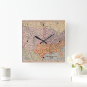  US Civil War Era Map 1861 Vierkante Klok (Huis)