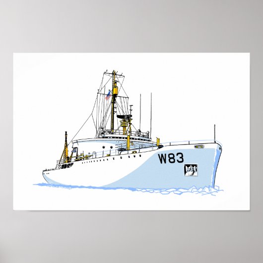 US Coast Guard Cutter Mackinaw (W-83) early Poster (Voorkant)