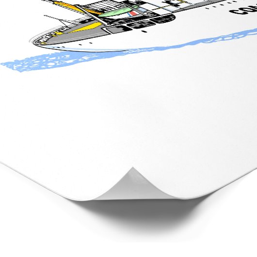 US Coast Guard Cutter Mackinaw (WAGB-83) middenloo Poster (Hoek)