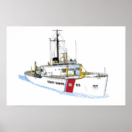 US Coast Guard Cutter Mackinaw (WAGB-83) middenloo Poster