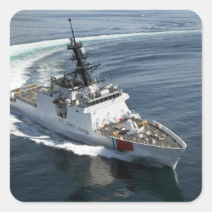 US Coast Guard Cutter Waesche 2 Vierkante Sticker