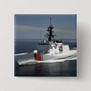 US Coast Guard Cutter Waesche 3 Vierkante Button 5,1 Cm