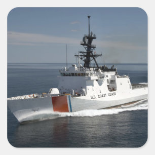 US Coast Guard Cutter Waesche 3 Vierkante Sticker