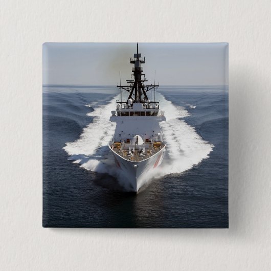 US Coast Guard Cutter Waesche Vierkante Button 5,1 Cm (Voorkant)