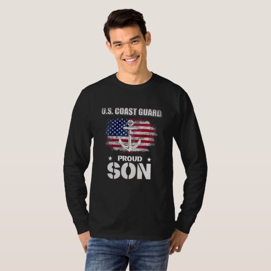 US Coast Guard Family Proud Son T-shirt (Voorkant volledig)