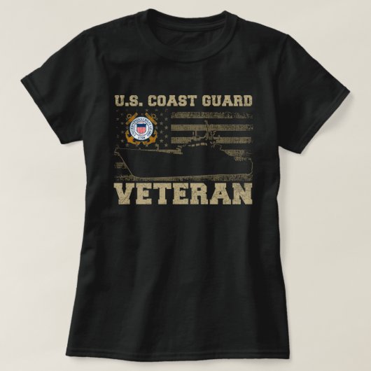US Coast Guard Veteran Vet USCG  T-shirt (Design voorkant)