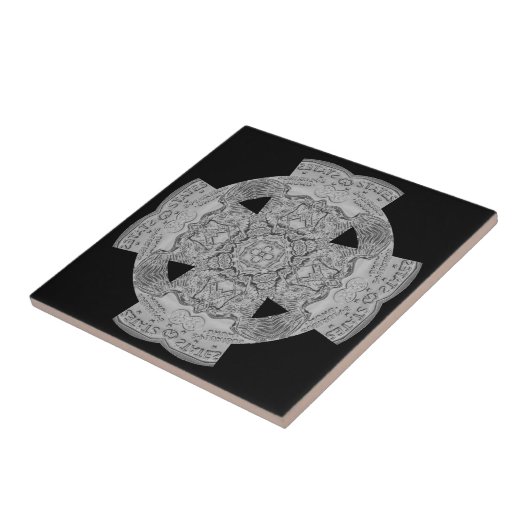US Coin Celtic Cross Ceramic Tile Tegeltje (Zijkant)