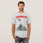 US COMBAT SQUAD COURAGE - Slag om Iwo Jima T-shirt (Voorkant volledig)