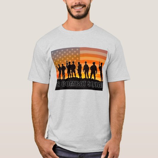 US COMBAT SQUAD COURAGE - Slag om Iwo Jima T-shirt (Voorkant)