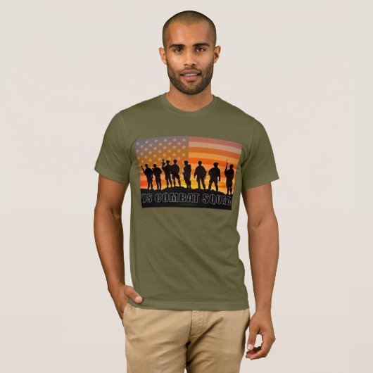 US COMBAT SQUAD - US Airborne Paratrooper T-shirt (Voorkant volledig)