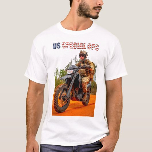 US COMBAT SQUAD - US Special Ops Motorcycle T-shirt (Voorkant)