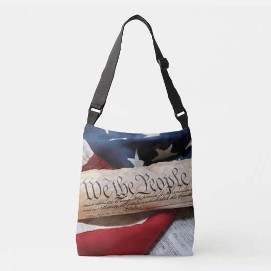 US Constitution and Flag Crossbody Tas (Voorkant)
