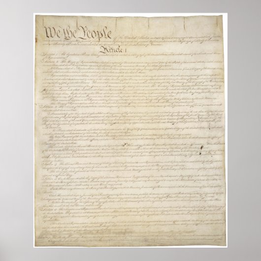 US. constitution Page 1 Poster (Voorkant)