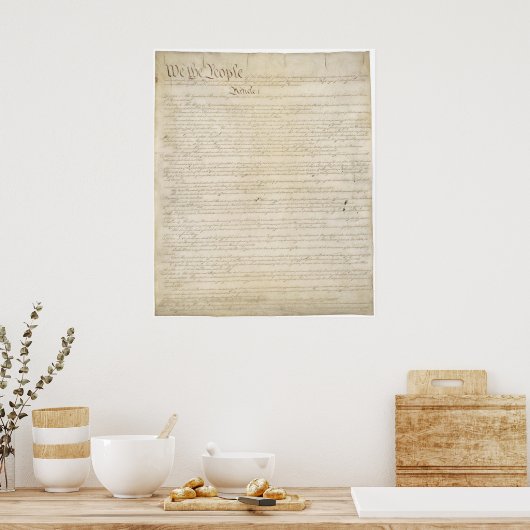 US. constitution Page 1 Poster (Keuken)