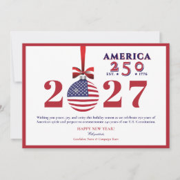 US Constitution "We the People" America 250 - 2027 Feestdagenkaart