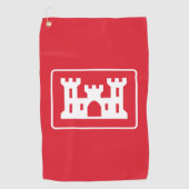 US Corps of Engineers DOD Army Golfhanddoek (Voorkant)