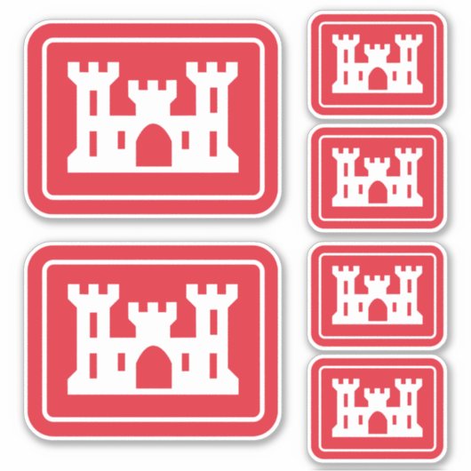 US Corps of Engineers DOD Army Sticker (Voorkant)
