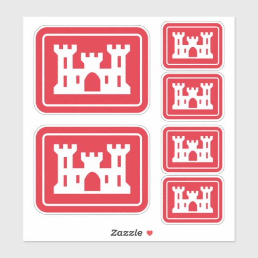 US Corps of Engineers DOD Army Sticker (Vel)