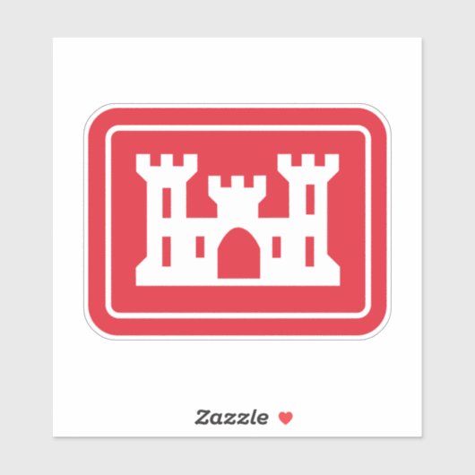 US Corps of Engineers DOD Army Sticker (Vel)