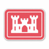 US Corps of Engineers DOD Army Sticker (Voorkant)