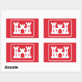 US Corps of Engineers DOD Militair Rechthoekige Sticker (Vel)