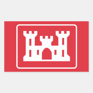 US Corps of Engineers DOD Militair Rechthoekige Sticker