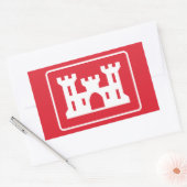 US Corps of Engineers DOD Militair Rechthoekige Sticker (Envelop)